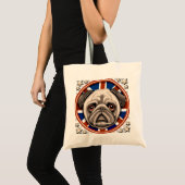 Engeland Pug boodschappentas Tote Bag (Voorkant (product))