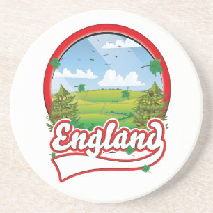 Engeland Reizen logo Zandsteen Onderzetter