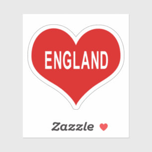 ENGELAND Rode Hart Vinyl Sticker