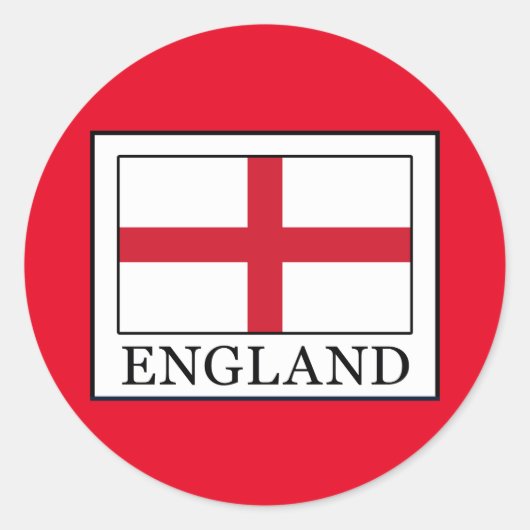 Engeland Ronde Sticker (Voorkant)