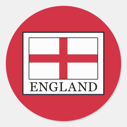 Engeland Ronde Sticker (Voorkant)