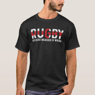Engeland rugby omdat moord fout is t-shirt