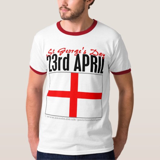 Engeland, St. George's Day T-shirt (Voorkant)