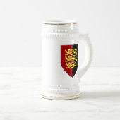 Engeland Stein - Leeuwen op rood & zwart Bierpul (Voorkant rechts)