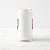 Engeland Stein - Leeuwen op rood & zwart Bierpul (Center)