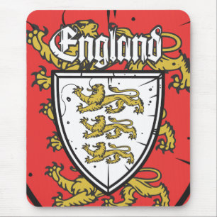 Engeland Three Lions Houten Schild Muismat