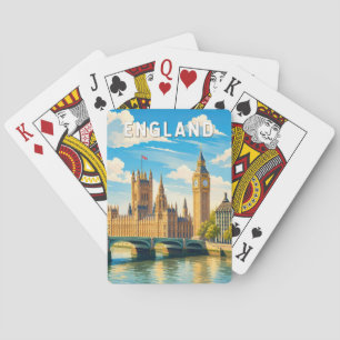 Engeland Verenigd Koninkrijk Illustratie Reizen Ku Pokerkaarten