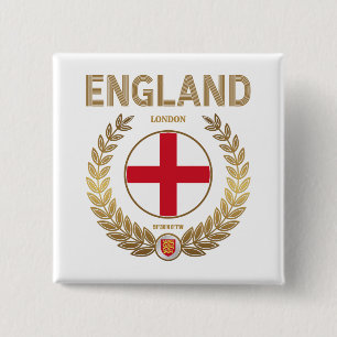 Engeland Vierkante Button 5,1 Cm