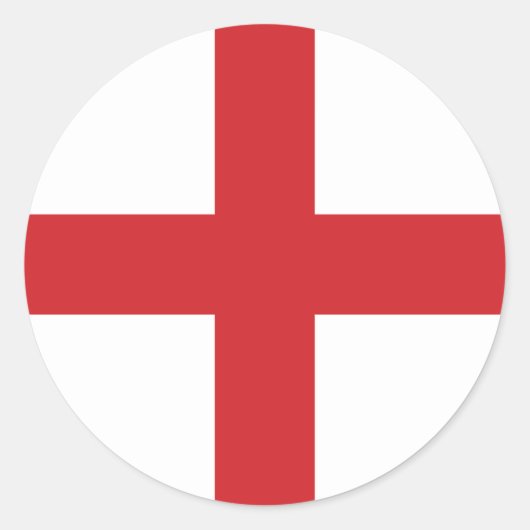 Engeland Vlag Classic Ronde Sticker (Voorkant)