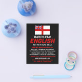 Engeland Vlag, Engelse taalcursus Advert Flyer (Enkel)