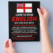 Engeland Vlag, Engelse taalcursus Advert Flyer (Hand)