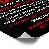 Engeland Vlag, Engelse taalcursus Advert Poster (Hoek)