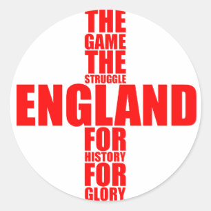 Engeland Vlag Football Team Ronde Sticker