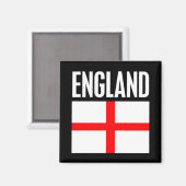 Engeland Vlag Zwart Magneet (Voorkant / Achterkant)