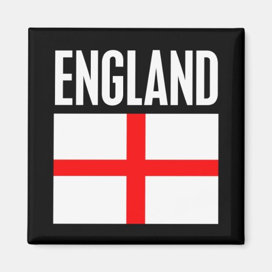 Engeland Vlag Zwart Magneet (Voorkant)