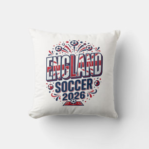 Engeland Voetbal 2026 Voetbal Vet Land Typografie Kussen
