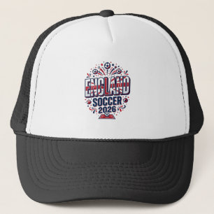 Engeland Voetbal 2026 Voetbal Vet Land Typografie Trucker Pet