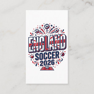 Engeland Voetbal 2026 Voetbal Vet Land Typografie Visitekaartje
