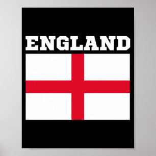 Engeland Voetbal Liefhebber Design Voor Mannen Vro Poster