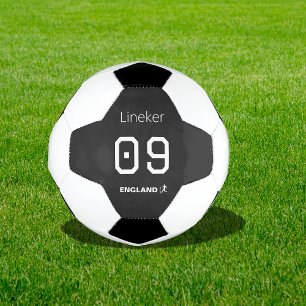 Engeland Voetbal Zwart Wit Aangepaste Naam Nummer