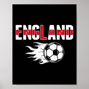 Engeland Voetbalfans T-shirt - Engelse Vlag Voetba Poster