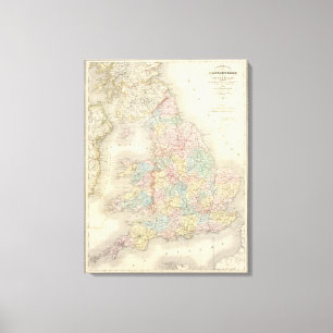 Engeland, Wales Canvas Afdruk