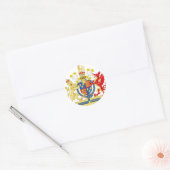 Engeland Wapen Ronde Sticker (Envelop)