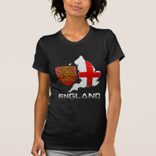 Engeland: Wapens, vlag en kaart T-shirt
