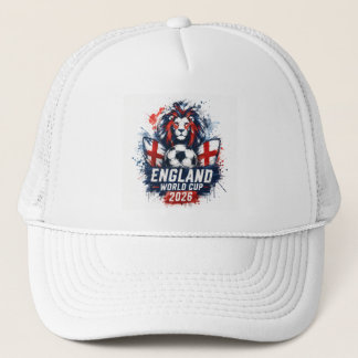 Engeland WK 2026 Leeuw Voetbal Trucker Hoed Pet