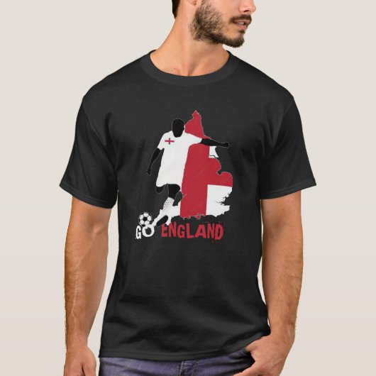 Engeland zwart T-shirt. 01 T-shirt (Voorkant)