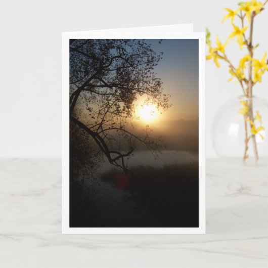 Engelands Avond Landschap Bij Zonsondergang Kaart (Gele Bloem)