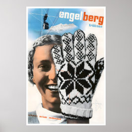 Engelberg Ski-poster Zwitserland Kunst Zwitserse P Poster