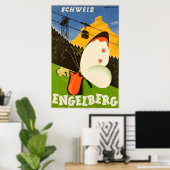 Engelberg, Suisse, Affiche de ski (Bureau à domicile)