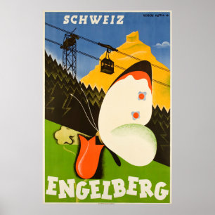 Engelberg, Suisse, Affiche de ski