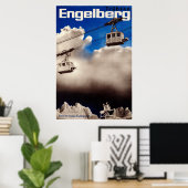 Engelberg, Suisse, Affiche de ski (Bureau à domicile)