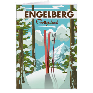 Engelberg Zwitserland ski poster