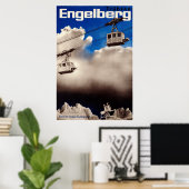 Engelberg, Zwitserland,Ski Poster (Thuiskantoor)