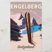 Engelberg Zwitserland Ski-reisposter Briefpapier (Voorkant)