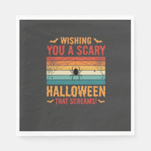 Engelbewaar Halloween Spinneweb Zonsondergang Ontw Servet