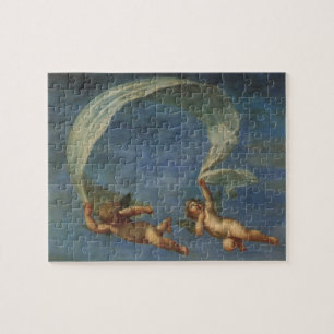 Engelen Detail van Adonis geleid door Cupido's doo Legpuzzel
