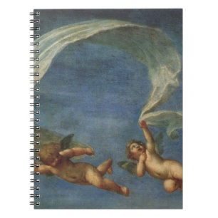 Engelen Detail van Adonis geleid door Cupido's doo Notitieboek