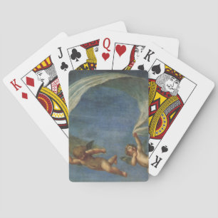 Engelen Detail van Adonis geleid door Cupido's doo Pokerkaarten
