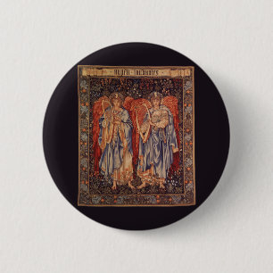 Engelen die lofprijzingen zingen door Sir Edward C Ronde Button 5,7 Cm