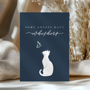 Engelen Hebben Snorharen Navy Blauwe Kattenverlies Kaart