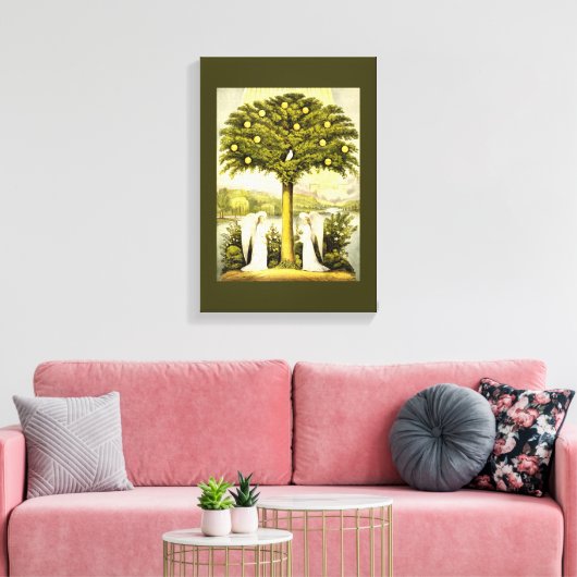 engelen keer voorbij omhuld canvas (Insitu (Woonkamer))