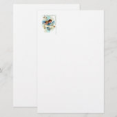 Engelen met kruis en boekrol briefpapier (Voorkant / Achterkant)