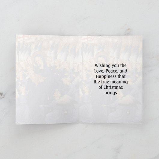 Engelen Omringend Maagd & Kind - Wilton Diptych Feestdagen Kaart (Binnen)