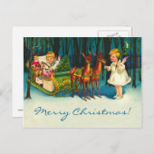 Engelen op de weg feestdagenkaart (Voorkant / Achterkant)