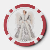 Engelen Poker Chips, rode gestreepte rand Poker Chips (Achterkant)