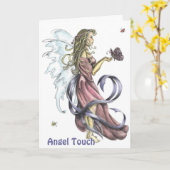 Engelen raken aan! Kaart van vriendschap (Gele Bloem)